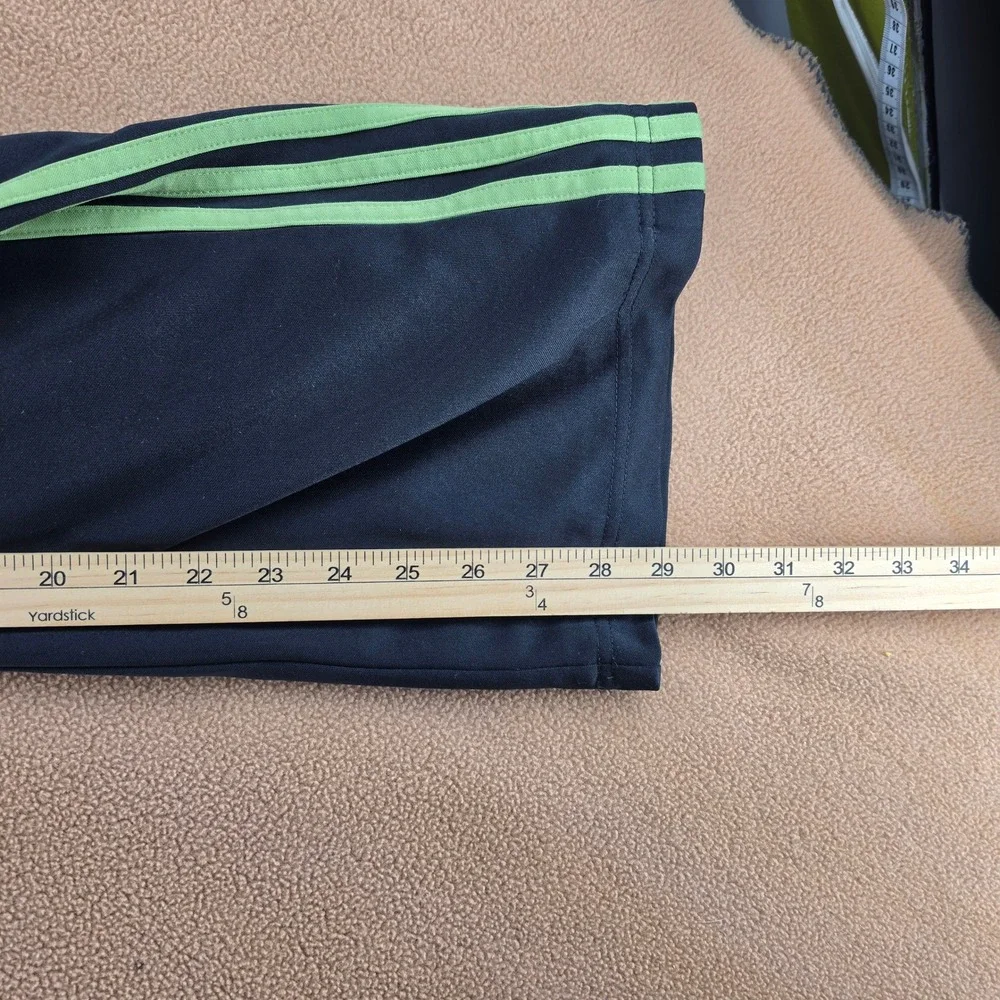 Adidas Track Pants Black Green 3 Stripe Y2K 446100 05/06 Mens M